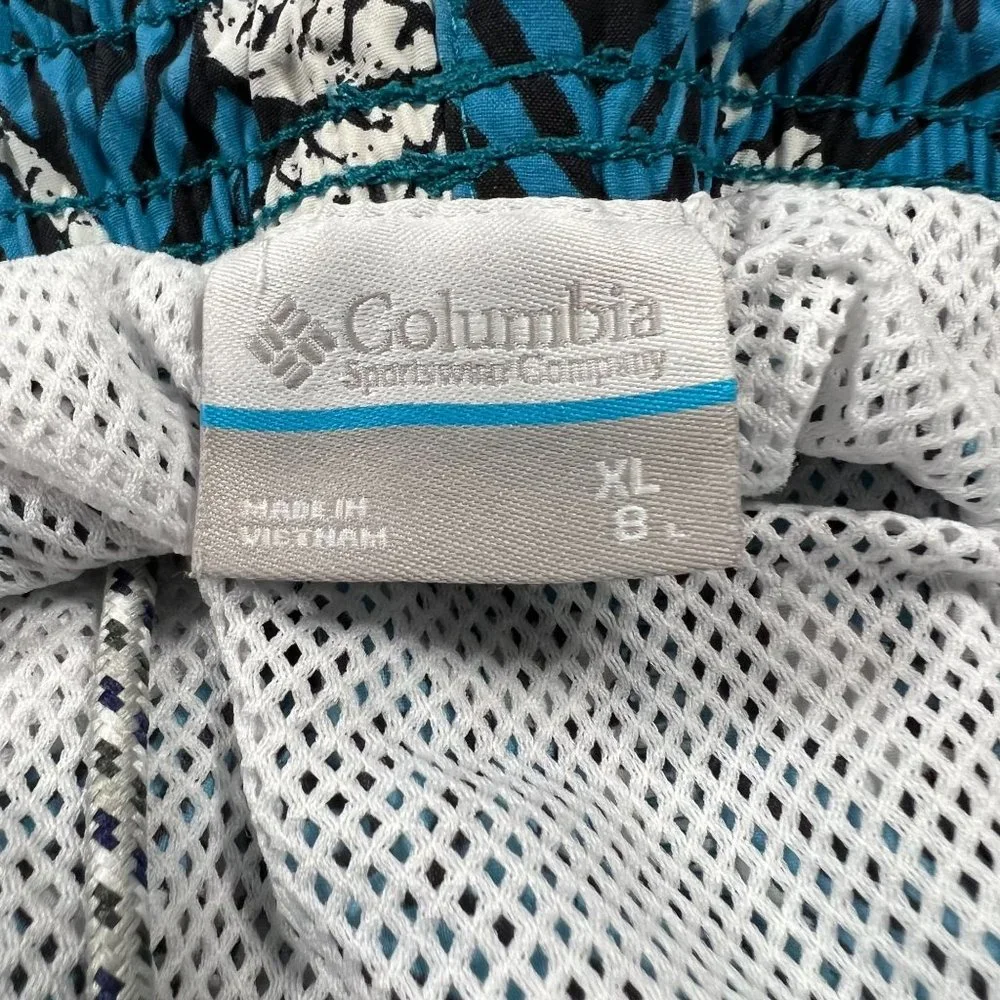 Columbia PFG Mens XL Swim‎ Trunks Board Shorts Palm Tree Fish Tropical Print